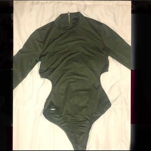Olive long sleeved Bodysuit
